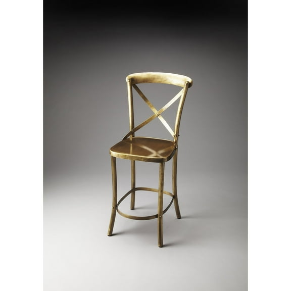 Butler Specialty Industrial Chic 24" Counter Stool In Gold