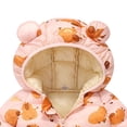 thumbnail image 6 of JUMEYU Coats for Girls Floral Bear-Ear Hood Puffer Jacket for Girls Zip-Up Winter Coat (Pink,5-6 Years), 6 of 7