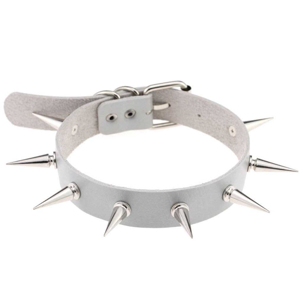 Women Men Spike Necklace Choker Vintage 