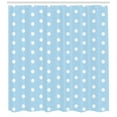 thumbnail image 3 of Ambesonne Aqua Shower Curtain, Polka Dots Blue and White, 69"Wx75"L, Pale Blue White, 3 of 3