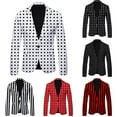 thumbnail image 6 of Men Casual Formal Suit Blazer Slim Jacket Coat Dress Business Work Button Tops, 6 of 7