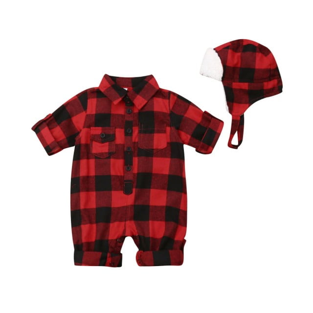baby boy flannel outfit