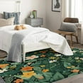 thumbnail image 3 of Wild Flowers Area Rug 5x7, Floral Plant Rugs for Living Room, Floral Carpet, Soft Non Slip Machine Washable Fluffy Easy Clean, for Bedroom Dining Room Floor Home Decor Rug Xsu&-216, 3 of 7