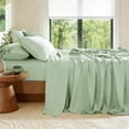 thumbnail image 6 of 4Pcs Luxury Ultra Soft Sheets, Bamboo Bed Sheet Set Queen Size, Deep Pockets, Unmatched Comfort And Softness for Sleep, Perfect Fit for All Beds, Great Gifts, 6 of 7