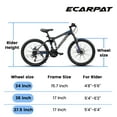 thumbnail image 4 of Ecarpat 24 Inch Mountain Bike, 21-Speed Disc Brake for Mens Womens, 4 of 11