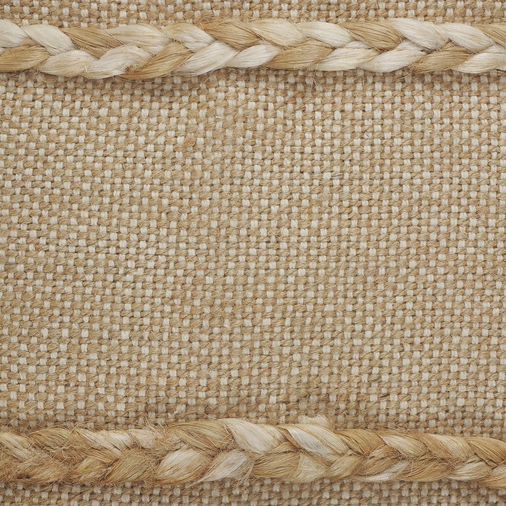 Ox Bay Daniel 20" x 20" Black/Tan Striped Jute Blend Adult Decorative Throw Pillow Cover