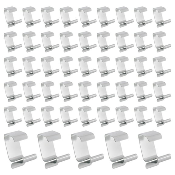 50PC Christmas Lights Gutter Hooks Galvanized Holiday Roof Light Clips Xmas HangersB