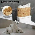 thumbnail image 5 of Toilet Paper Storage Basket,Scalloped Wicker Basket for Bathroom Organizers and Storage,Hand-Woven Rattan Bathroom Decor Accessories,Natural Water Hyacinth, 5 of 8