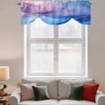 Abstract Marble Texture Tie Up Window Valance Blue Pink Gradient Gold ...