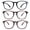 huase+heise+SH, variant on LAMBBAA Blue Light Blocking Glasses 3 Pack Computer Game Glasses Square Frame for Men Women Anti Eyestrain UV Filter(Tortoise Black Dark Red)
