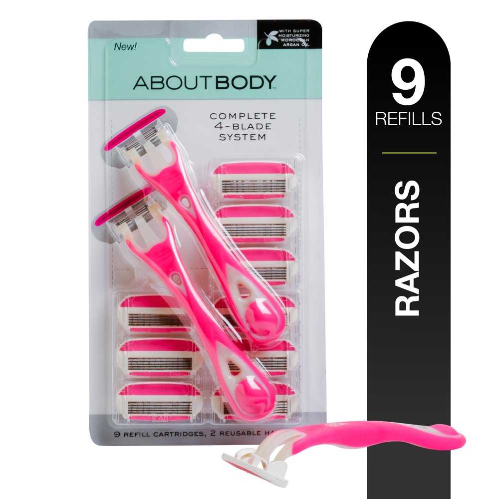 About Body Complete 4Blade Razor System, Includes 2 Handles & 9