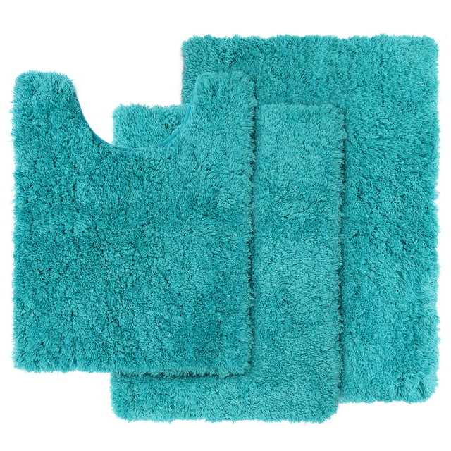 Nestl Super Soft Shaggy Bath Rug, Absorbent Bathroom Rug, Small Medium