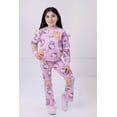 thumbnail image 2 of Hello Kitty Cinnamoroll My Melody Pompompurin Fleece Pullover Sweatshirt and Ribbed Flare Leggings Outfit Set Toddler to Big Kid, 2 of 5