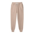 thumbnail image 4 of YDKZYMD Cargo Sweatpants for Men with Pockets Fleece with Pocket Drawstring Winter Warm Cinch Bottom Joggers Pants Athletic Workout Baggy Pants Hiking Heavyweight Sweatpants Khaki 2XL, 4 of 6