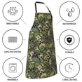 thumbnail image 5 of Kdxio Green Skulls Apron with Pockets Adjustable Kitchen Aprons for Men Women Waterproof Aprons for Cooking,Drawing,Crafting, Baking Household Cleaning, 5 of 8