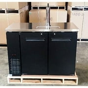 48" Back Bar Kegerator Single Beer Dispenser Cooler Chiller Commercial Grade Stainless Steel Refrigerator 2 Locking...