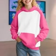 thumbnail image 4 of Spazoro Toddler Girls Loose Sweatshirts Hoodie, Casual with Pocket Long Sleeve Color Block Lightweight Soft Pullover for Kids Girls Boys Hot Pink Size 7 T, 4 of 8