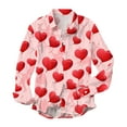 thumbnail image 4 of JLFKNG Mens T-Shirts Short Sleeve Shirts For Men Romantic Valentines Day Love Heart Printed Buttons Up Breathable Shirt Tops Suitable For Vacation, 4 of 7