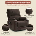 thumbnail image 5 of TEKAMON Power Recliner Chairs with Heat and Massage Zero Gravity Wall Hugger Electric Recliner for Small Space, Dark Brown, 5 of 8