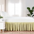 thumbnail image 5 of Home Soft Things Pleated Bed Skirt - 18" drop Length - Light Green - King (78"x 80" + 18"), 5 of 5