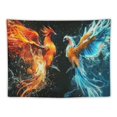 thumbnail image 5 of Shiartex  Large Tapestry Wall Hanging Decor Ice Fire Phoenix Mystery Fire Bird Fantasy Wall Tapestry Large Wall Art Tapestries Room Decor for Bedroom Living Room 50x40inch, 5 of 6