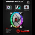 thumbnail image 2 of Marvo Pro 120mm RGB Rétro-Éclairé LED Ventilateur de Cas pour Bureau (FN14), 2 of 2