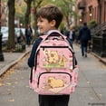 thumbnail image 6 of Chririnla Adjustable Padded Straps School Bag for Travel Outdoor, 600D Polyester Breathable Book Bag, Cartoon Dessert Print, 6 of 10