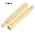 thumbnail image 3 of Unique Bargains 20 Pcs M3 28+6mm Filetage Femelle Mâle Entretoise Hexagonale en Laiton Vis Pilier PCB, 3 of 5