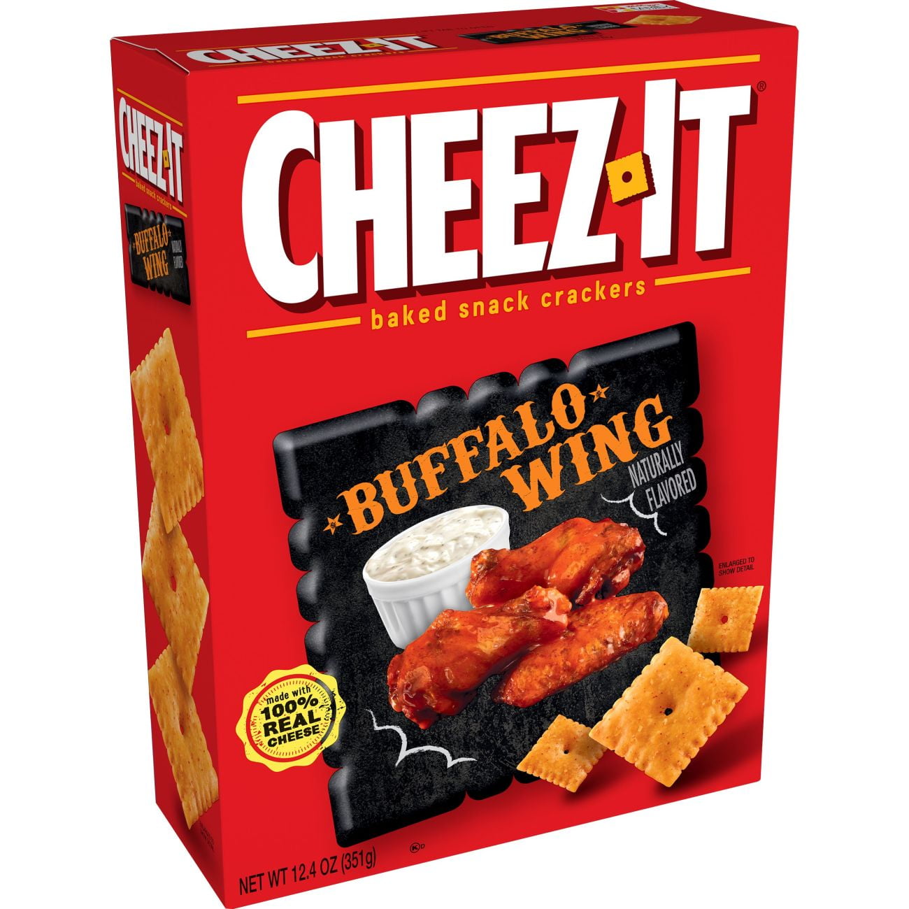 CheezIt Baked Snack Cheese Crackers, Buffalo Wing, 12.4 Oz Walmart