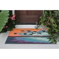 thumbnail image 2 of Liora Manne Flock Area Rug 5x8 Indoor Outdoor Sky Weather Resistant Soft Fabric, 2 of 7