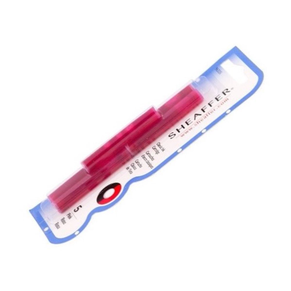 Sheaffer Pink Fountain Pen Refill (Pack of 5 Cartridges)