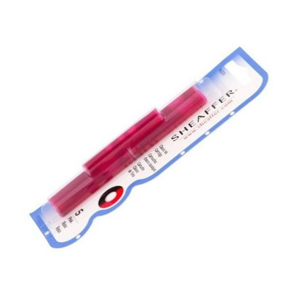 Sheaffer Pink Fountain Pen Refill (Pack of 5 Cartridges)