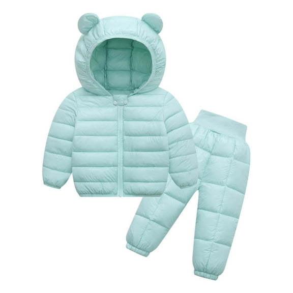 Juebong Jackets for Baby Clearance Infant Down Jacket For Boys And Girls In Autumn And Winter Two-piece Suit