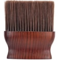 thumbnail image 1 of Cepillo plumero para el cuello de barbero con mango de madera para peluquería y salón de belleza., 1 of 14