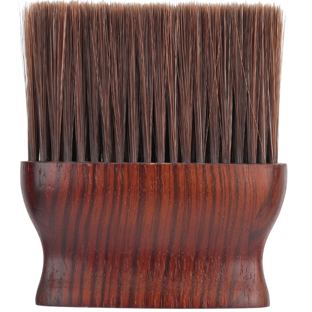 Cepillo plumero para el cuello de barbero con mango de madera para peluquería y salón de belleza.