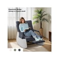 thumbnail image 4 of Bingirl Upholstered Nursery Rocking Chair with High Backrest, Side Pocket, and Footrest: Gliding Iron Frame, Easy Assembly for Living Room, Bedroom, or Nursery (Dark Gray), 4 of 10