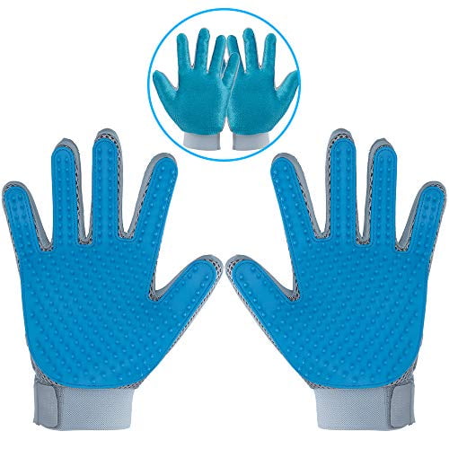 Download Delomo Pet Hair Remover Gloves For Furniture Pet Grooming Gloves Hair Removal For Dogs Cats