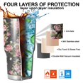 thumbnail image 7 of 30oz Pioneer Flower Tumblers Stainless Steel Tumbler with Lid and Straw,Vacuum Insulated Double Wall Travel Tumbler Cups Mug with Cleaning Brush for Coffee,Tea, 7 of 7