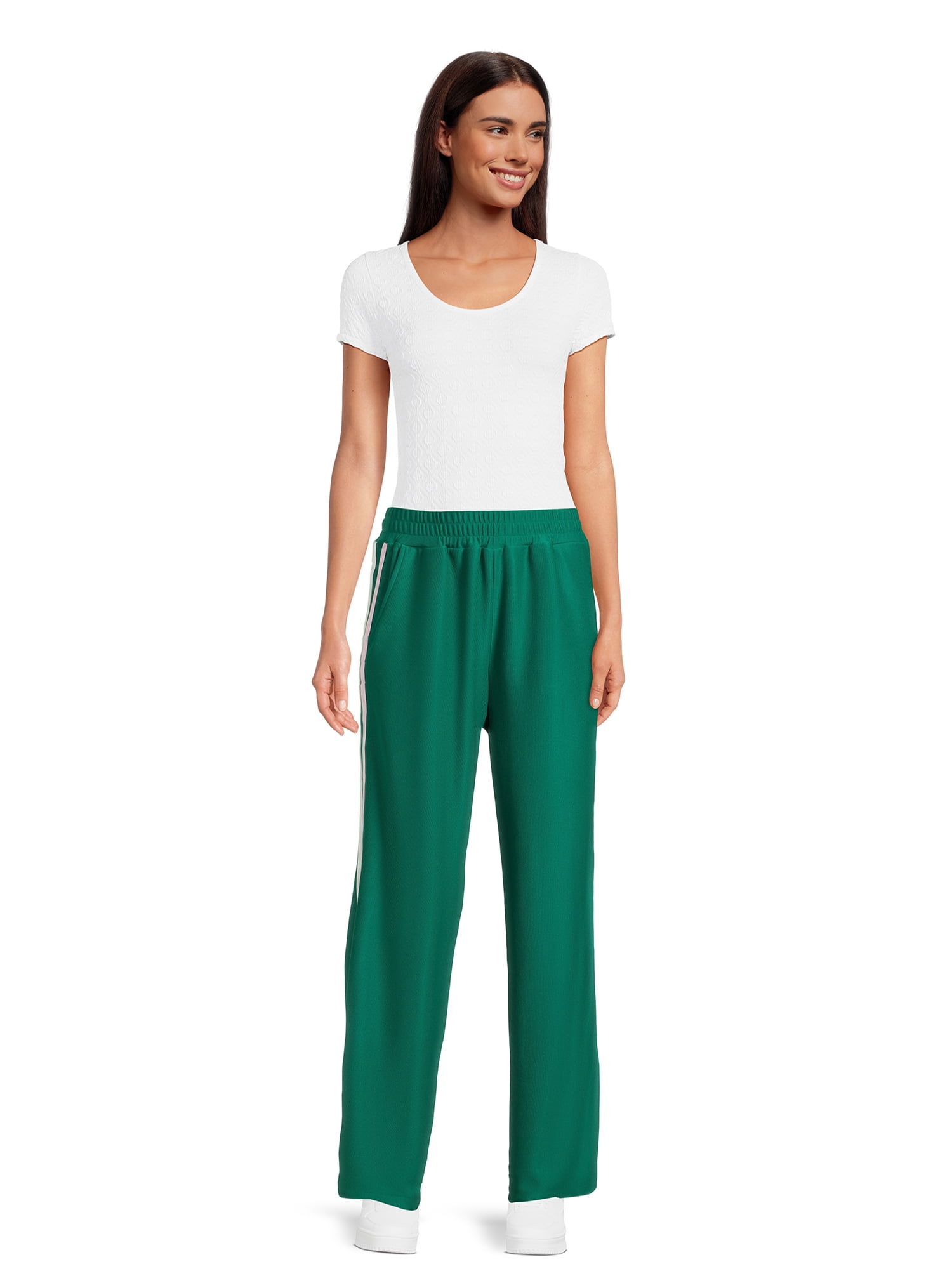 Self Esteem Juniors Knit Track Pants with Side Striping, 30.25" Inseam, Sizes S-XL