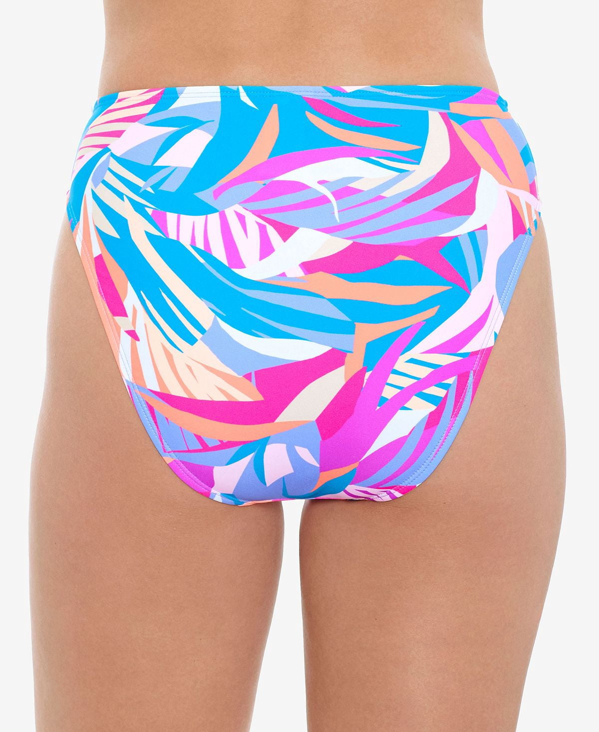 Salt + Cove Junior's Tropical Breeze High Cut Bikini Bottoms Swimsuit Blue Size X-Small