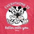 thumbnail image 3 of Disney - Mickey & Friends - Mickey & Minnie in Love - Everything is Better with You - Men's Short Sleeve Graphic T-Shirt, 3 of 5