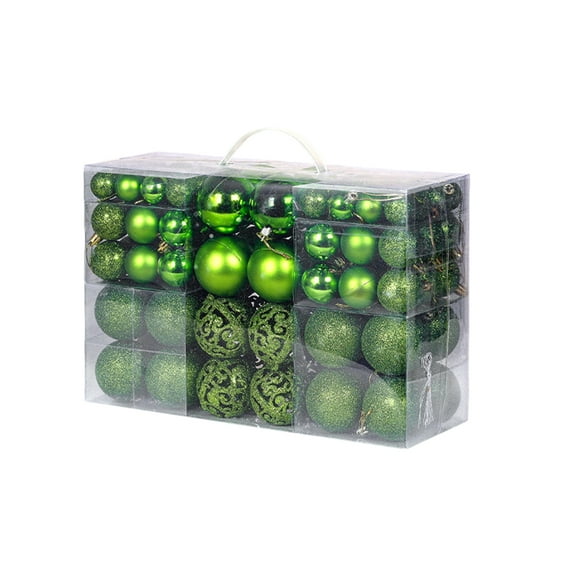 Shoreew 100 Pcs Christmas Balls Ornaments Plastic Shatterproof Hanging Balls Decoration for Xmas Tree Holiday Home Party Decor