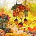 thumbnail image 2 of Maple Leaf Window Hanging Stained Glass Fall Hanging Decoration, Farmhouse Autumn Sun Catchers Indoor Thanksgiving Wall Art Decor (C), 2 of 5