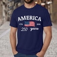 thumbnail image 2 of Ramiter 4th of July Shirts for Men USA Flag Patriot T-Shirts American Flag Tee Tops(Navy,2XL), 2 of 5