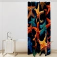 thumbnail image 2 of Starfish Waterproof Bathroom Curtain Set with Hooks - Printed Shower Curtain for Bathroom Decoration, 2 of 5