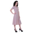thumbnail image 4 of Moomaya Womens Solid Long Shirt Dress w/ Buttons Casual Loose Fit Tshrit Dresses, 4 of 7
