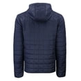 thumbnail image 3 of Men's-Cutter & Buck  Navy North Carolina Tar Heels Rainier Eco PrimaLoft Hooded Full-Zip Jacket, 3 of 3