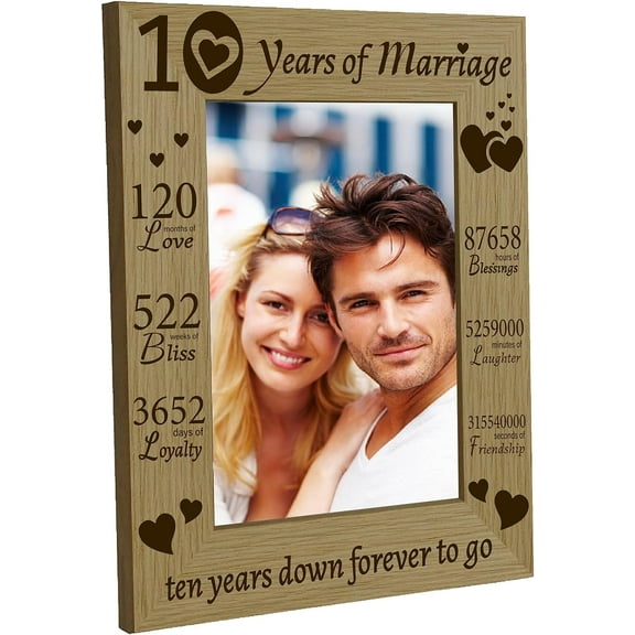 Engraved Wood Picture Frame 4 x 6 Photo Frames Display Wooden Tabletop Postcard Frame