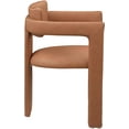 thumbnail image 5 of Meridian Furniture Brenda Cognac Vegan Leather Dining Chair (Set of 2), 5 of 7