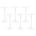 thumbnail image 1 of Gymax Ensemble de 6 Tables de Bar Rondes avec Hauteur Réglable et Base en Métal, Table de Cocktail Moderne, 1 of 9